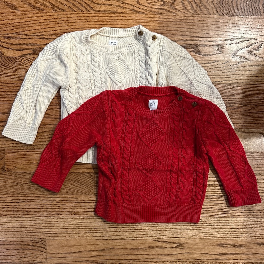 Baby Gap Cable Knit Sweaters